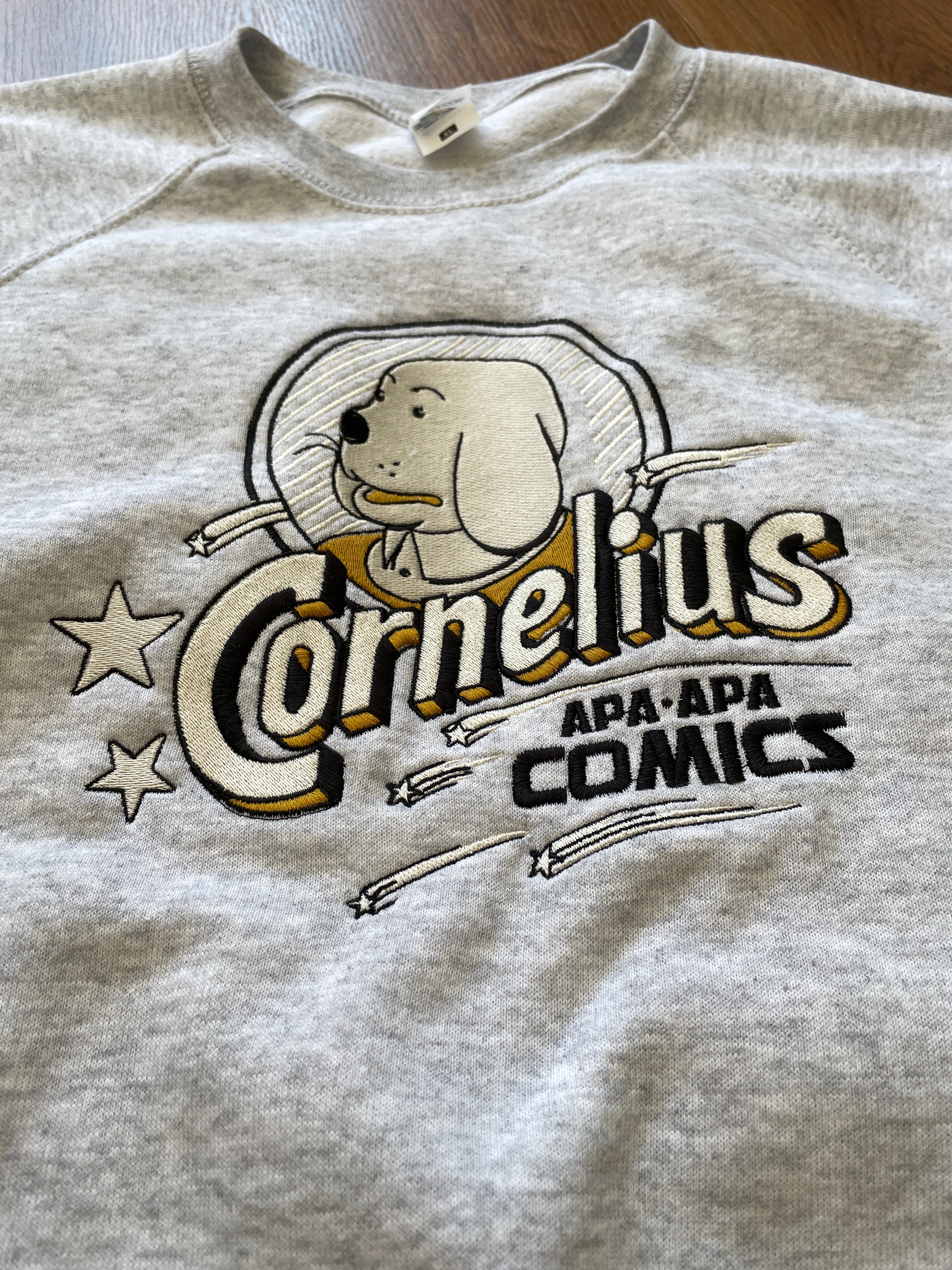 Sudadera gris cosida  - LA ALEGRE VIDA DEL TRISTE PERRO CORNELIUS