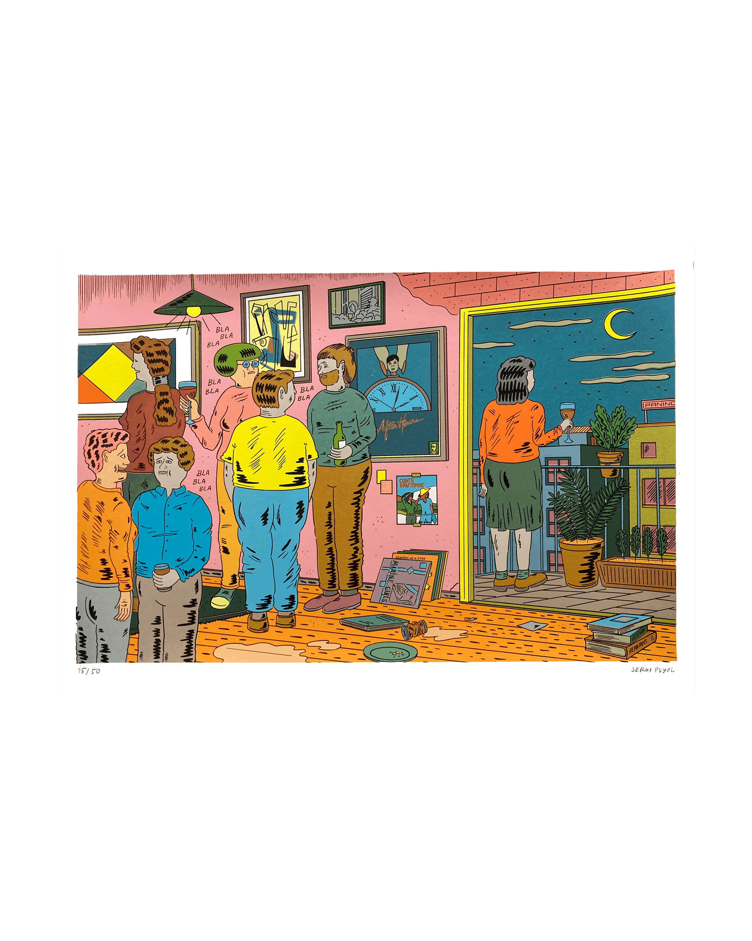 Úrsula en la fiesta - Serigrafía a 9 tintas