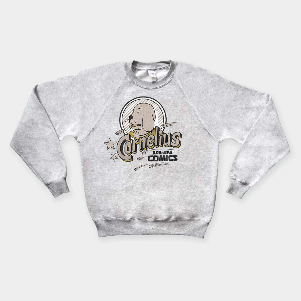 Sudadera gris cosida  - LA ALEGRE VIDA DEL TRISTE PERRO CORNELIUS